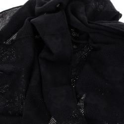 مملوكة مسبقًا Alexander McQueen Black Silk and Wool Skull Scarf