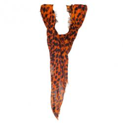 Alexander McQueen Leopard Print Cashmere and Silk 135x135cm Skull Scarf  