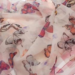 Alexander McQueen Butterfly and Lion Print Square Scarf