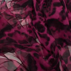 Pre Owned Alexander McQueen Pink Silk Animalier Skull Square Scarf