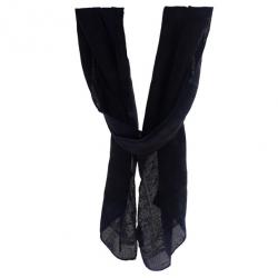 Pre Owned Alexander McQueen Blue Multiskull Silk Jacquard Scarf