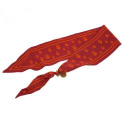 مملوكة مسبقًا Alexander Mcqueen Red Bird Dragonfly Silk Cape Scarf
