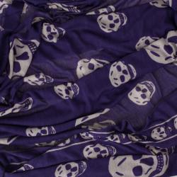 Pre Owned Alexander McQueen Purple Skull Scarf