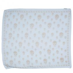 Pre Owned Alexander McQueen Grey Skull Silk Scarf