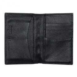 Alexander McQueen Black Spine-Embossed Credit Card Holder
