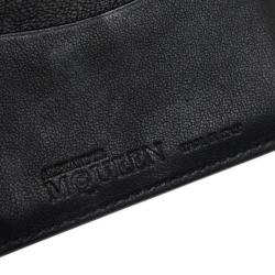 Alexander McQueen Black Spine-Embossed Credit Card Holder