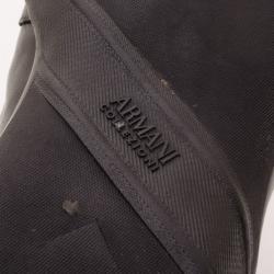 Armani Collezioni Black Leather Men's Sneakers Size 43