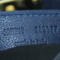 Pre Owned Balenciaga Black and Teal Leather Lune Tote 