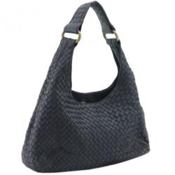 مملوكة مسبقًا Bottega Veneta Purple Woven Leather Ball Hobo Bag