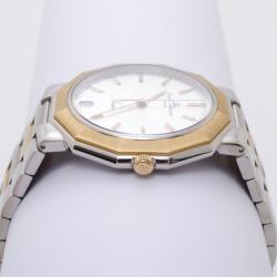 Pre Owned Baume & Mercier Riviera Two Tone 18K Gold & Stainless Steel Wristwatch Mens 