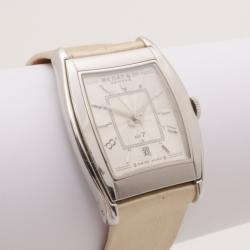 Pre Owned Bedat & Co. No. 7 Silver Dial Women's Leather Watch Cream