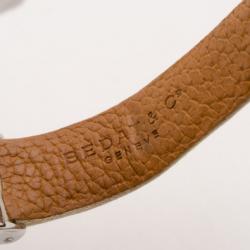 Pre Owned Bedat & Co. No. 7 Silver Dial Women's Leather Watch Cream