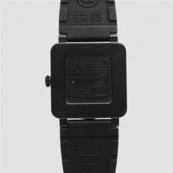 Bell & Ross SS Black Case Aviation Digital Date Mens Wristwatch 44 MM