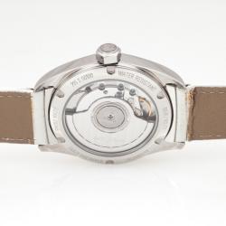 Pre Owned Bell & Ross Mystery Diamond SS Leather Womens Wristwatch 34 MM