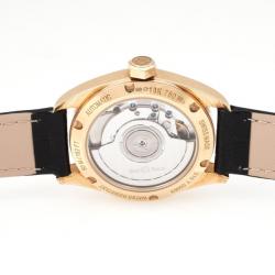 Pre Owned Bell & Ross Mystery 18K Yellow Gold Diamond Leather Womens Wristwatch 34 MM