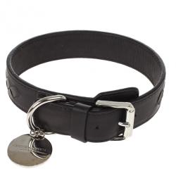 مملوكة مسبقًا Bottega Veneta Brown Intrecciato Dog Collar