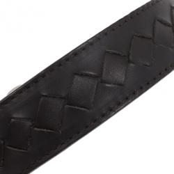 مملوكة مسبقًا Bottega Veneta Brown Intrecciato Dog Collar