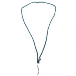 Pre Owned Bottega Veneta Green Intrecciato Leather Phone Strap