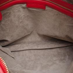 Pre Owned Bottega Veneta Large Intrecciato Nappa in Red