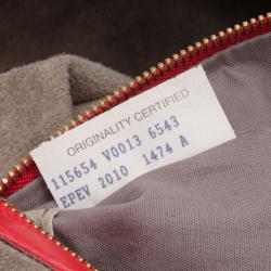 Pre Owned Bottega Veneta Large Intrecciato Nappa in Red