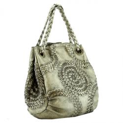 Pre Owned Bottega Veneta Gold Illusion Hobo