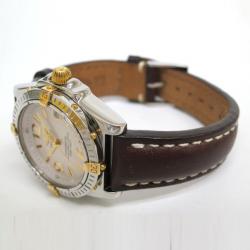 Breitling Callistino Wristwatch SS YG Leather White Ladies