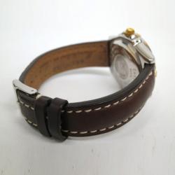 Breitling Callistino Wristwatch SS YG Leather White Ladies