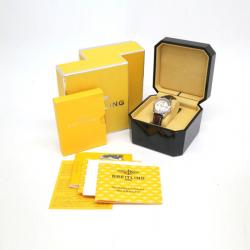 Breitling Callistino Wristwatch SS YG Leather White Ladies