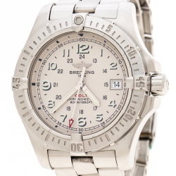 Breitling Beige Stainless Steel Colt A74380 Men's Wristwatch 41 mm