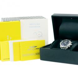 Breitling Navy Stainless Steel Chronomat Men's Wristwatch 44MM