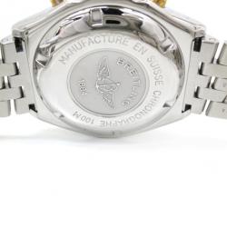 Breitling Piccolo Chronomat SS Yellow Gold Black Mens Wristwatch