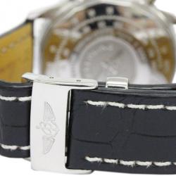 Pre Owned Breitling White Stainless Steel Navitimer Men's Wristwtch 42MM