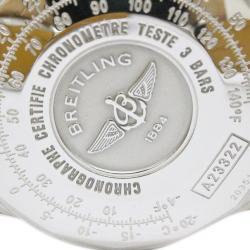 Pre Owned Breitling White Stainless Steel Navitimer Men's Wristwtch 42MM