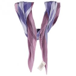 Pre Owned Burberry Novacheck Silk Pleated Scarf