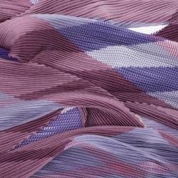 Pre Owned Burberry Novacheck Silk Pleated Scarf