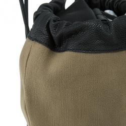 Pre Owned Burberry House Check Canvas Drawstring Bag