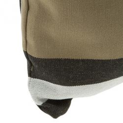 Pre Owned Burberry House Check Canvas Drawstring Bag