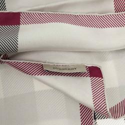 Pre Owned Burberry Haymarket Check Silk Square Scarf
