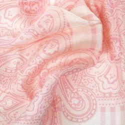 Pre Owned Burberry Printed Square Silk Scarf