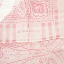 Pre Owned Burberry Printed Square Silk Scarf