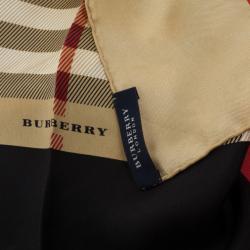 Pre Owned Burberry Nova Check Silk Scarf