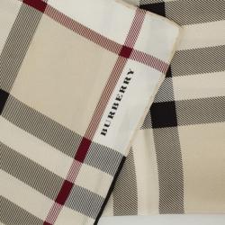 Pre Owned Burberry Haymarket Check Silk Square Scarf