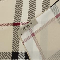 Pre Owned Burberry Haymarket Check Silk Square Scarf