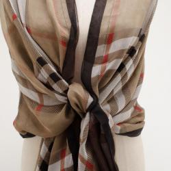 مملوكة مسبقًا Burberry Silk Check Scarf