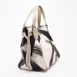 Pre Owned Burberry Brushstroke Canvas Shopper Tote