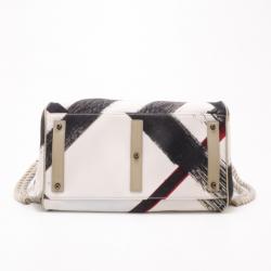 Pre Owned Burberry Brushstroke Canvas Shopper Tote