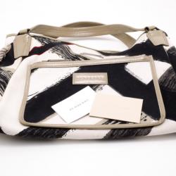Pre Owned Burberry Brushstroke Canvas Shopper Tote