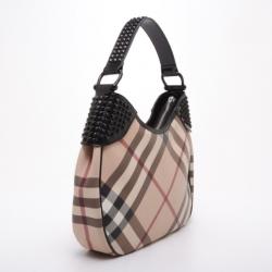 مملوكة مسبقًا Burberry Nova Check Star Studded Hobo