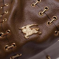 مملوكة مسبقًا Burberry Lowry Metal Stitch Tote