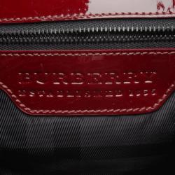 Pre Owned Burberry Quilted Patent Leather Hobo